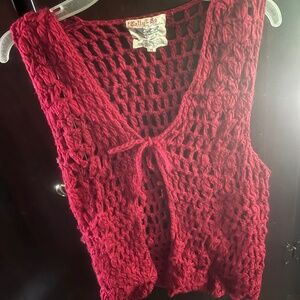 Tallie ho virgin wool crochet top